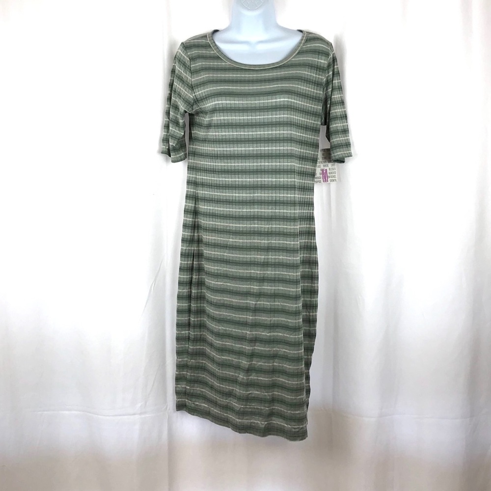 LuLaRoe rayon blend ribbed knit Julia dress NWT M